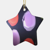 パターカラフルンモダン水玉模様アートプリント セラミックオーナメント (左)