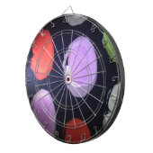 パターカラフルンモダン水玉模様アートプリント ダーツボード (正面右)