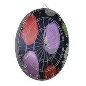 パターカラフルンモダン水玉模様アートプリント ダーツボード (正面左)