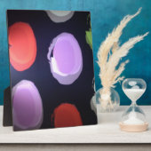 パターカラフルンモダン水玉模様アートプリント フォトプラーク (側面)