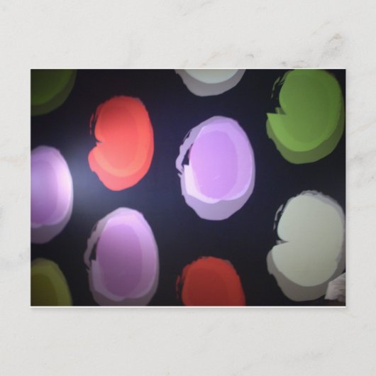 パターカラフルンモダン水玉模様アートプリント ポストカード (正面)