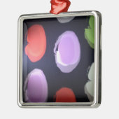 パターカラフルンモダン水玉模様アートプリント メタルオーナメント (左)