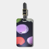パターカラフルンモダン水玉模様アートプリント ラゲッジタグ (正面縦)