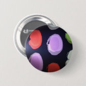 パターカラフルンモダン水玉模様アートプリント 缶バッジ (正面&裏面)
