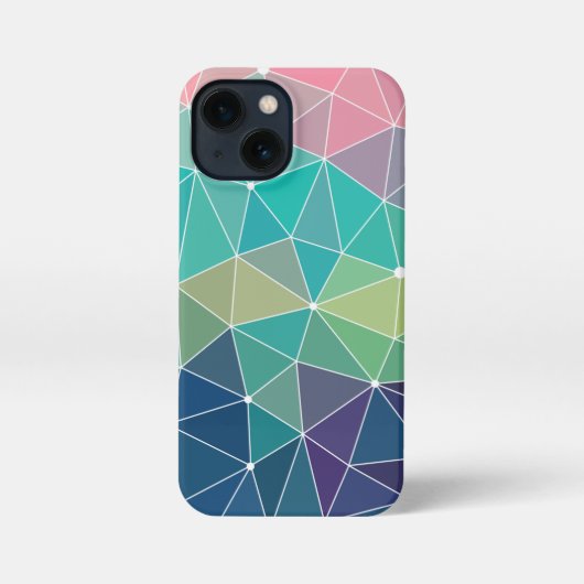 パターカラフルンレトロかわいい iPhoneケース (裏面)