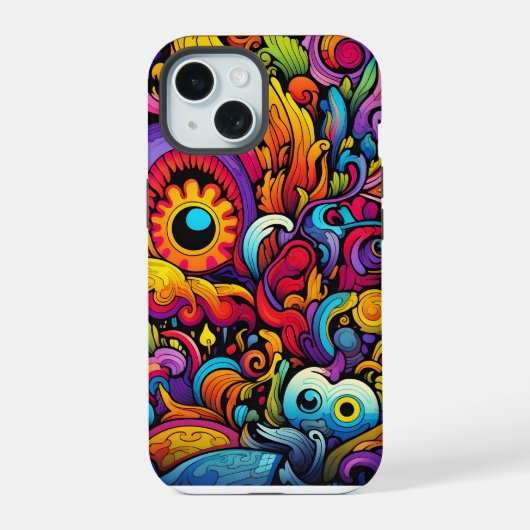 パターカラフルン iPhone 15ケース (裏面)