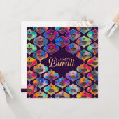 パターカラフルンHappy Diwaliカード カード (正面/裏面インサイチュ)