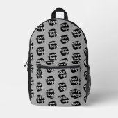 パタークールン平淡いグレーあなたのロゴを追加 プリントバックパック (正面)