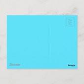 パターグラデーションンティール(緑がかった色)ガーリーターコイズシェブロン ポストカード (裏面)