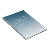 パターグラデーションン感謝ジャーナル – 青と白 ノートブック (右側)