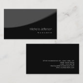 パターコンテンポラリーンブラックグレー名刺 名刺 (正面/裏面)