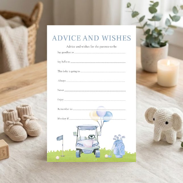 パターゴルフの赤ちゃんシャワーアドバイスと願い事ゲーム (Golf Baby Shower Advice and Wishes Game)