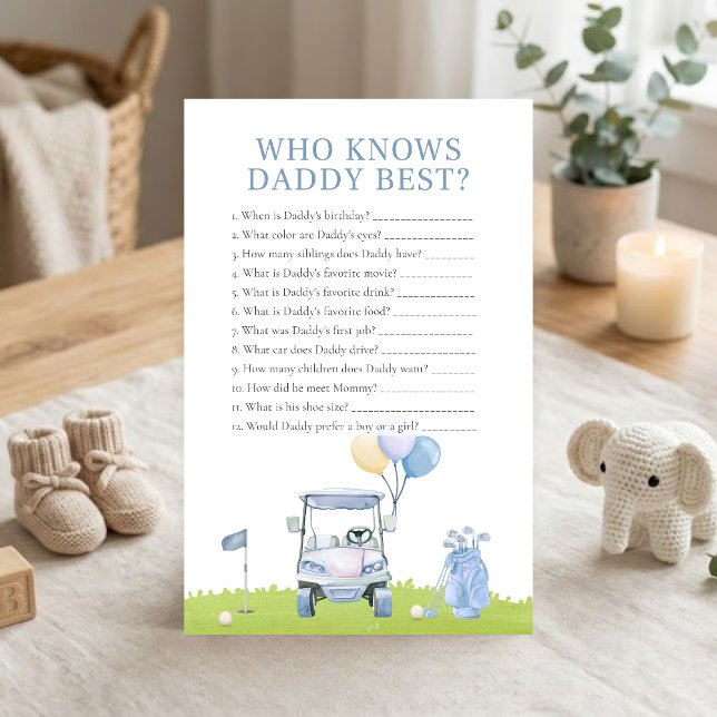 パターゴルフ赤ちゃんおむつ交換ゲーム パパは誰だ？ (Golf Baby Shower Who Knows Daddy Best Game)