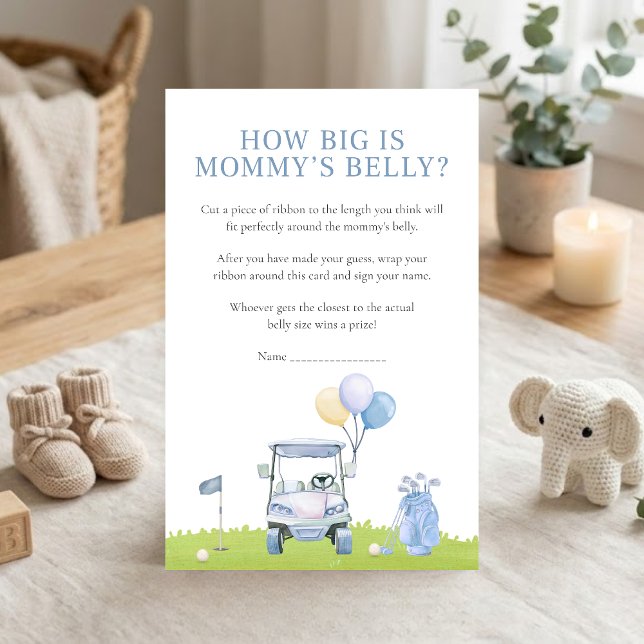 パターゴルフ赤ちゃんお披露目会お腹の大きさ当てゲーム (Golf Baby Shower How Big Is Mommy's Belly Game)