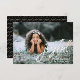 パターシンプルンで楽しいフォトクリスマス カード