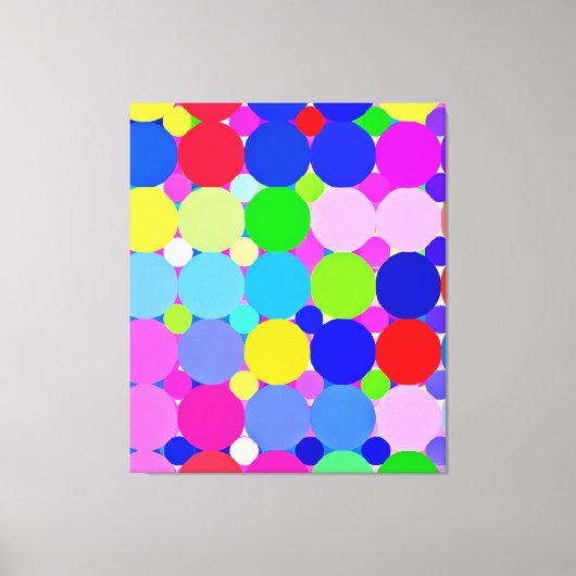 パタースタイリッシュンカラフルアート キャンバスプリント (正面)