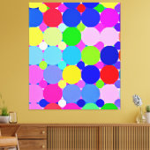 パタースタイリッシュンカラフルアート キャンバスプリント (インサイチュ (リビング))
