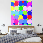 パタースタイリッシュンカラフルアート キャンバスプリント (インサイチュ (寝室))