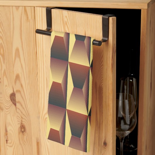 パタースタイリッシュンファッション – ジオメトモダンリ キッチンタオル (三つ折り)