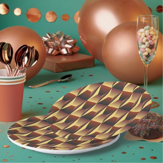 パタースタイリッシュンファッション – ジオメトモダンリ ペーパープレート (複数)