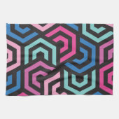 パタースタイリッシュンモダン-ファッション幾何学的カラフル キッチンタオル (横)