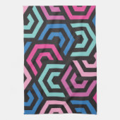 パタースタイリッシュンモダン-ファッション幾何学的カラフル キッチンタオル (縦)