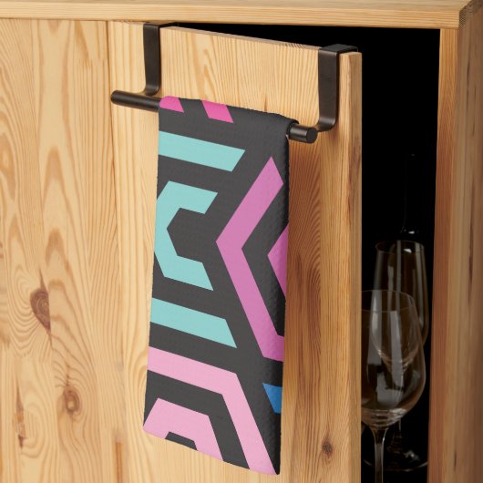 パタースタイリッシュンモダン-ファッション幾何学的カラフル キッチンタオル (三つ折り)