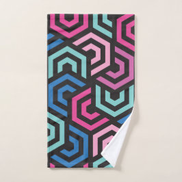 パタースタイリッシュンモダン-ファッション幾何学的カラフル ハンドタオル