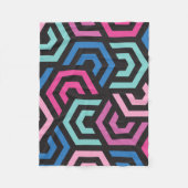 パタースタイリッシュンモダン-ファッション幾何学的カラフル フリースブランケット (正面)