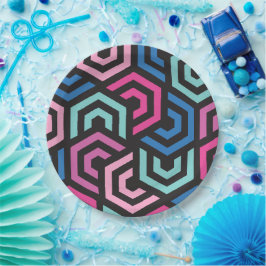パタースタイリッシュンモダン-ファッション幾何学的カラフル ペーパープレート