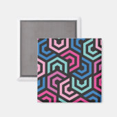 パタースタイリッシュンモダン-ファッション幾何学的カラフル マグネット (正面/裏面)