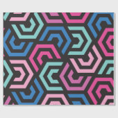 パタースタイリッシュンモダン-ファッション幾何学的カラフル ラッピングペーパー (フラット)