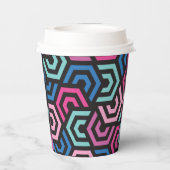 パタースタイリッシュンモダン-ファッション幾何学的カラフル 紙コップ (裏面)