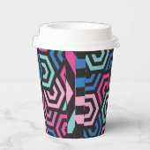 パタースタイリッシュンモダン-ファッション幾何学的カラフル 紙コップ (右)