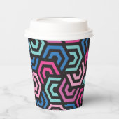 パタースタイリッシュンモダン-ファッション幾何学的カラフル 紙コップ (正面)