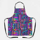 パタースタイリッシュンモダン-ファッション幾何学的タータンチェック エプロン (正面)