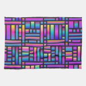 パタースタイリッシュンモダン-ファッション幾何学的タータンチェック キッチンタオル (横)