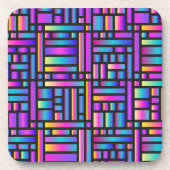 パタースタイリッシュンモダン-ファッション幾何学的タータンチェック コースター (正面)