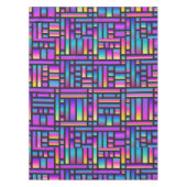 パタースタイリッシュンモダン-ファッション幾何学的タータンチェック テーブルクロス (正面)