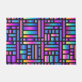 パタースタイリッシュンモダン-ファッション幾何学的タータンチェック ドアマット