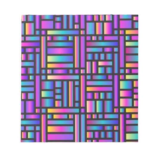 パタースタイリッシュンモダン-ファッション幾何学的タータンチェック ノートパッド (正面)