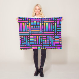 パタースタイリッシュンモダン-ファッション幾何学的タータンチェック フリースブランケット