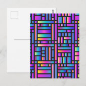 パタースタイリッシュンモダン-ファッション幾何学的タータンチェック ポストカード (正面/裏面)