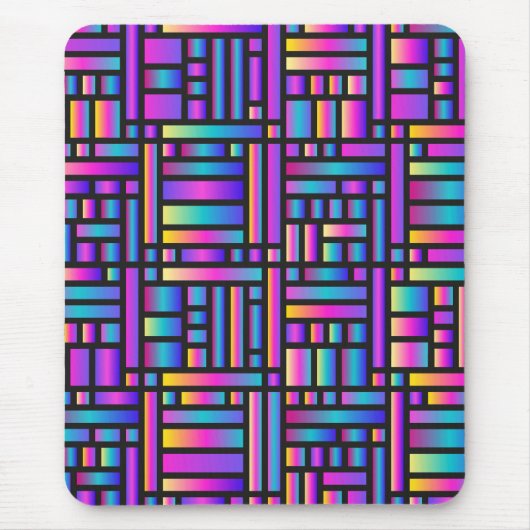 パタースタイリッシュンモダン-ファッション幾何学的タータンチェック マウスパッド (正面)