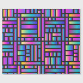 パタースタイリッシュンモダン-ファッション幾何学的タータンチェック ラッピングペーパー (フラット)