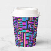 パタースタイリッシュンモダン-ファッション幾何学的タータンチェック 紙コップ (右)