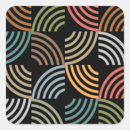 パタースタイリッシュンモダン-ファッション幾何学的ヴィンテージ スクエアシール