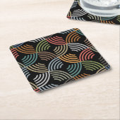 パタースタイリッシュンモダン-ファッション幾何学的ヴィンテージ スクエアペーパーコースター (アングル)