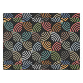 パタースタイリッシュンモダン-ファッション幾何学的ヴィンテージ テーブルクロス (正面(横))