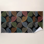 パタースタイリッシュンモダン-ファッション幾何学的ヴィンテージ ビーチタオル (正面)